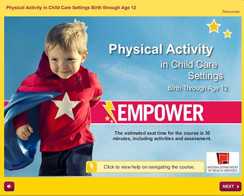 Physical Activity in Child Care Settings